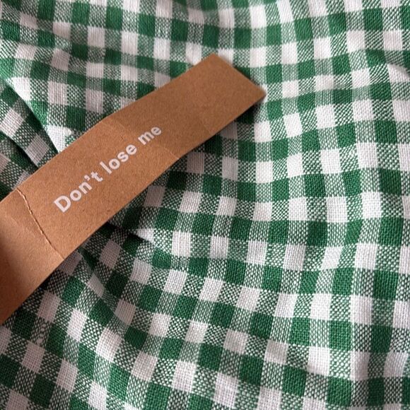 Reformation Dillon Linen Top in Gingham Palms 12 Handkerchief Tube Top NEW - Picture 5 of 5